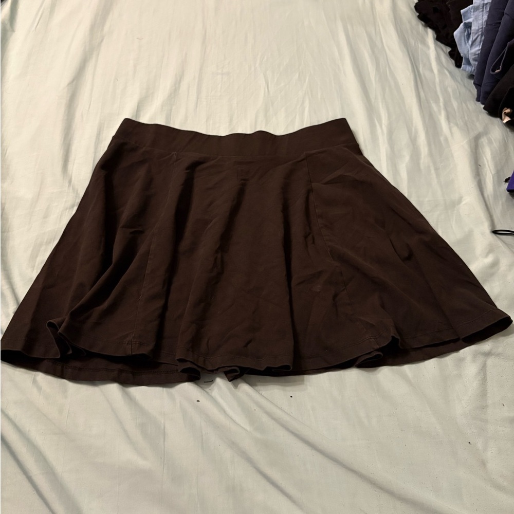 Joe Boxer Black Pleated Skater Mini Skirt